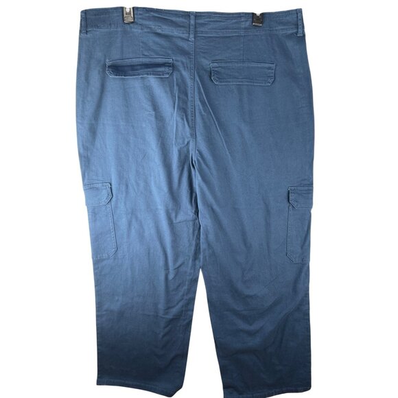 RE generation By Celebrity Pink Womens Size 24 RELAXED Cargo Pants Blue - Picture 2 of 9